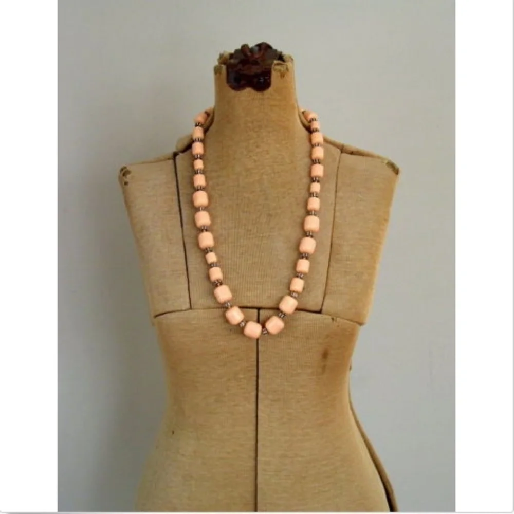 J. Crew Blush Pink Crystal Beaded Necklace